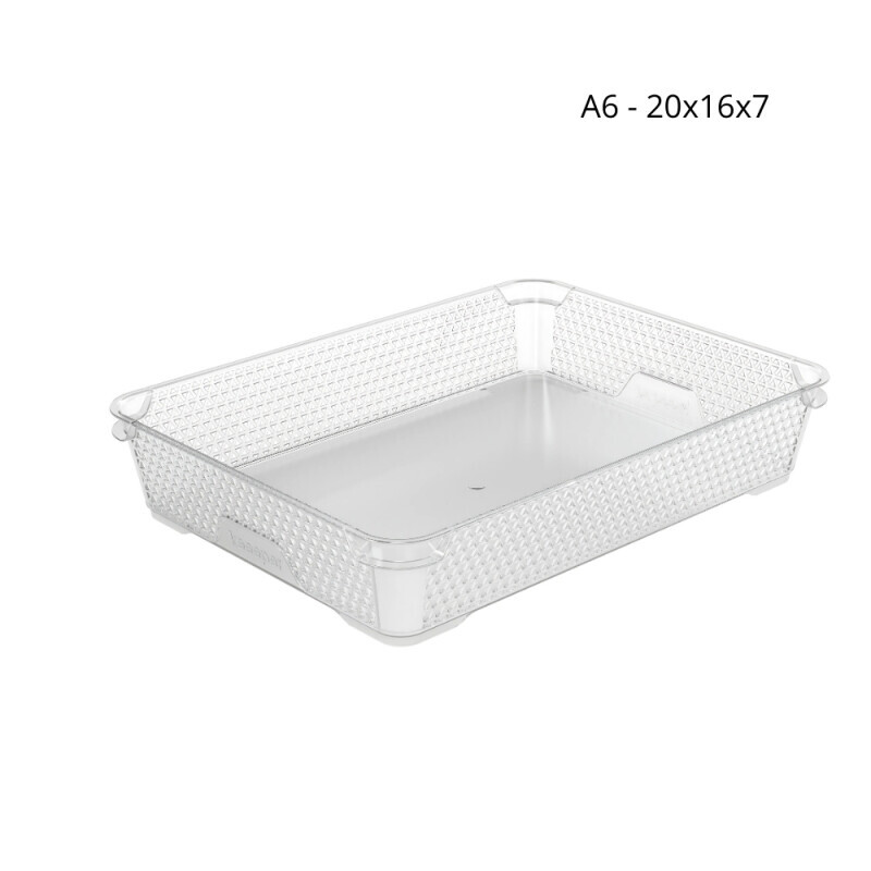 Mini košík A6 průhl. 20x16x7(10/krt)