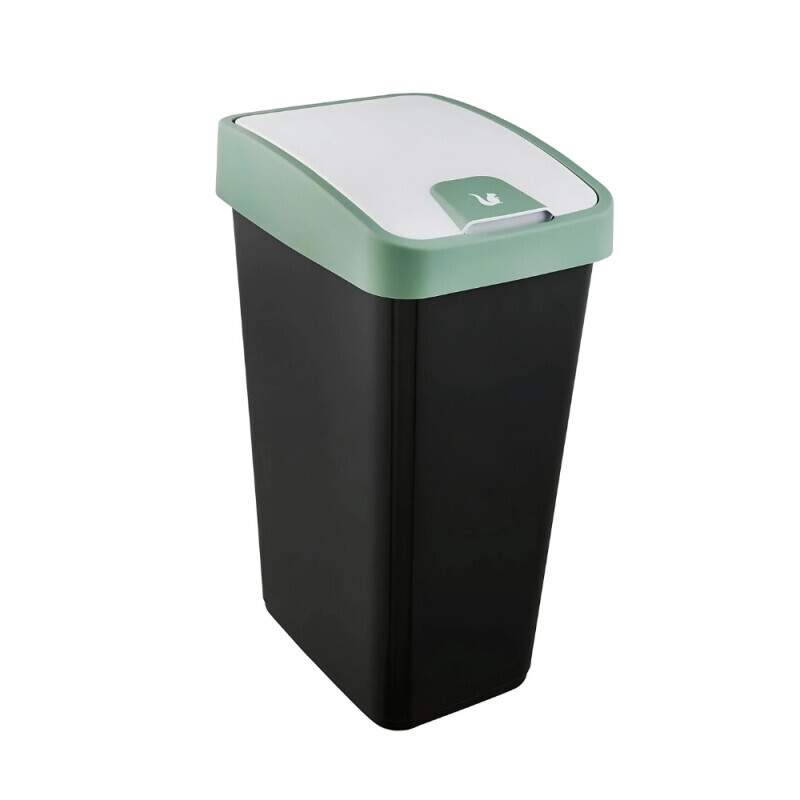 Odpadkový koš+víkem zelená 45L(4/krt)