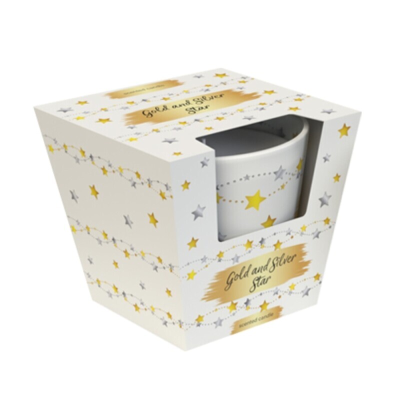 Santo 115g svíčka ve skle Christmas Gold & Silver(6/krt)