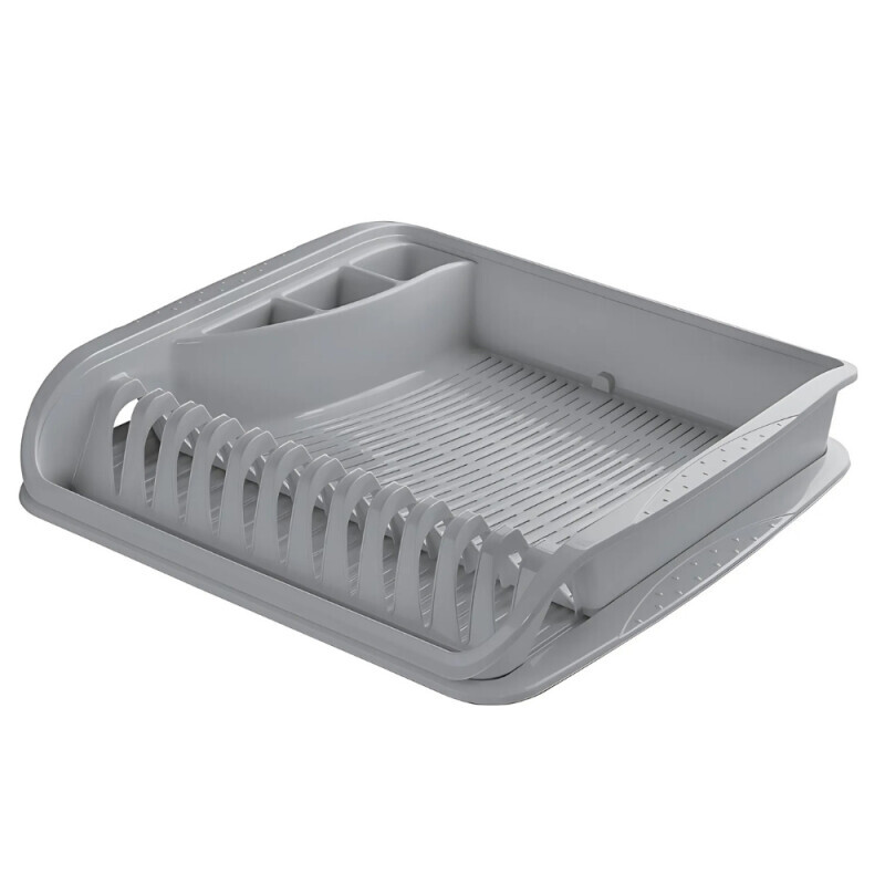 Odkapávač na nádobí+tácem šedá 39,5x39,5x8 (6/krt)