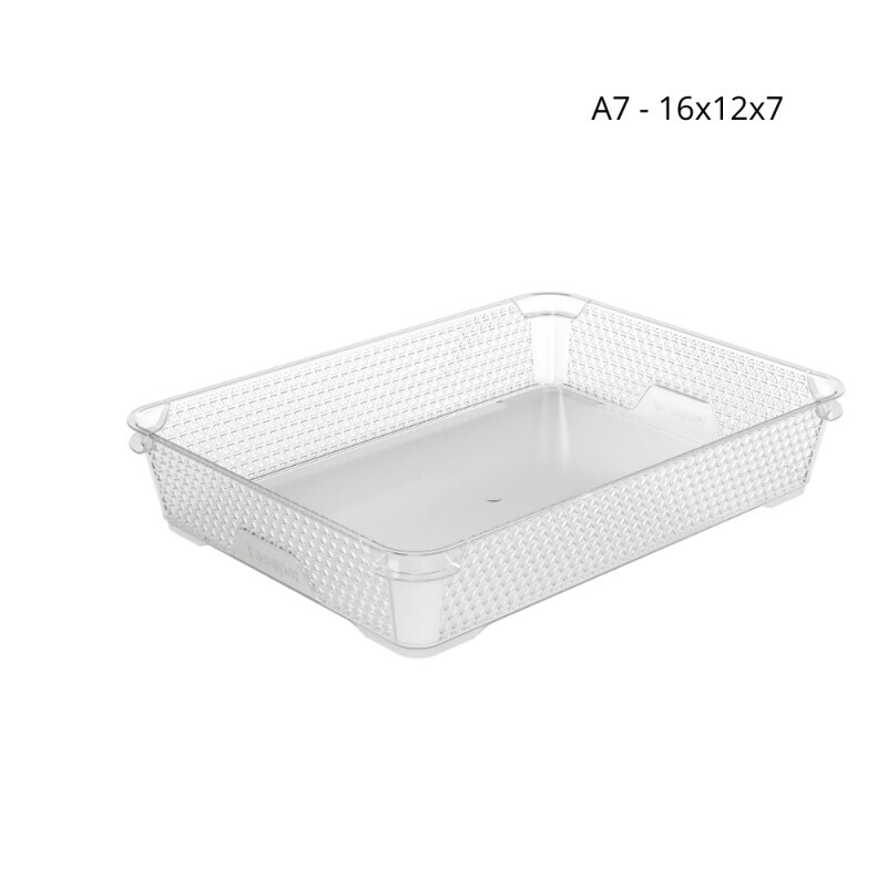 Mini košík A7 průhl. 16x12x7(10/krt)