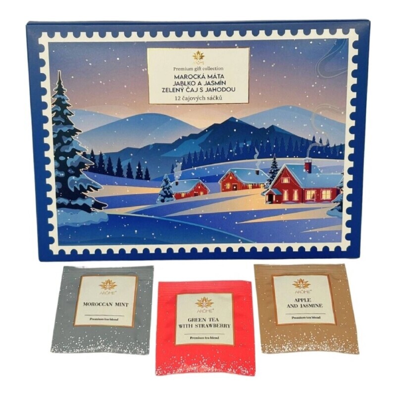 Arome čaj v krabičce 10*2g Marocká máta,Jablko a jasmín,Jahoda (48/krt)