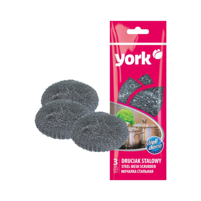 York Drátěnka nerez 3ks(80/krt)
