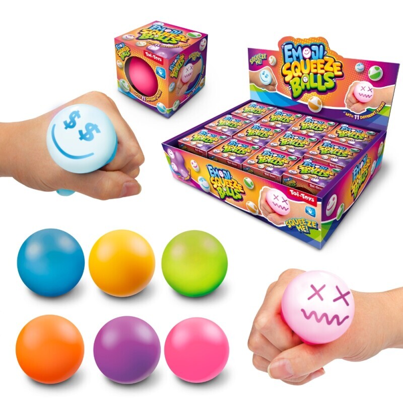 FUN Squeeze Antistresová hračka emoji 6cm 6ass (12/bal 48/krt)