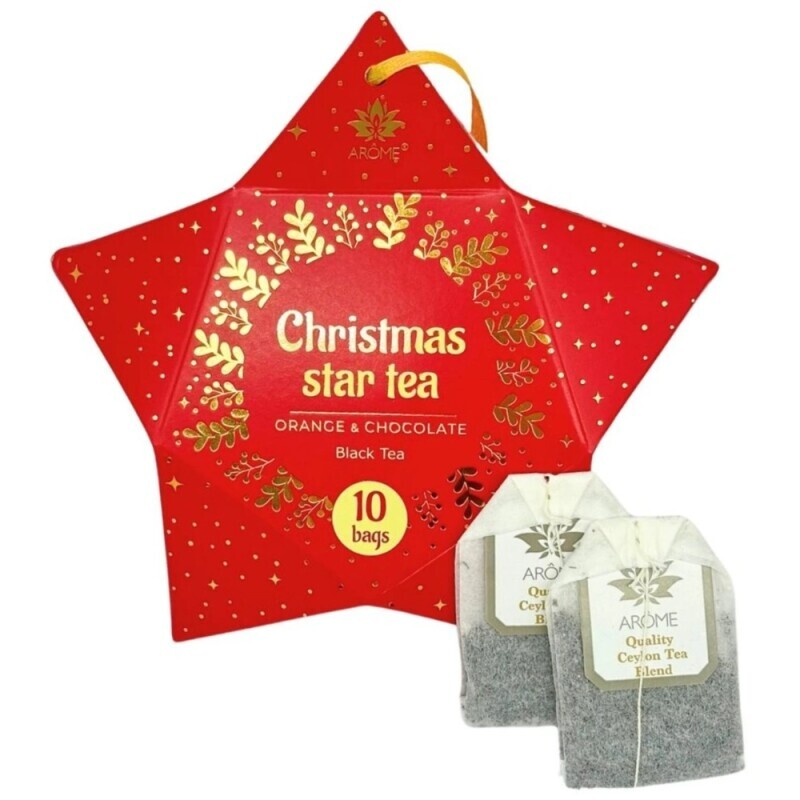Arome čaj ve tvaru hvězdy, černý, Zázvor a kardamom (10/bal 24/krt)