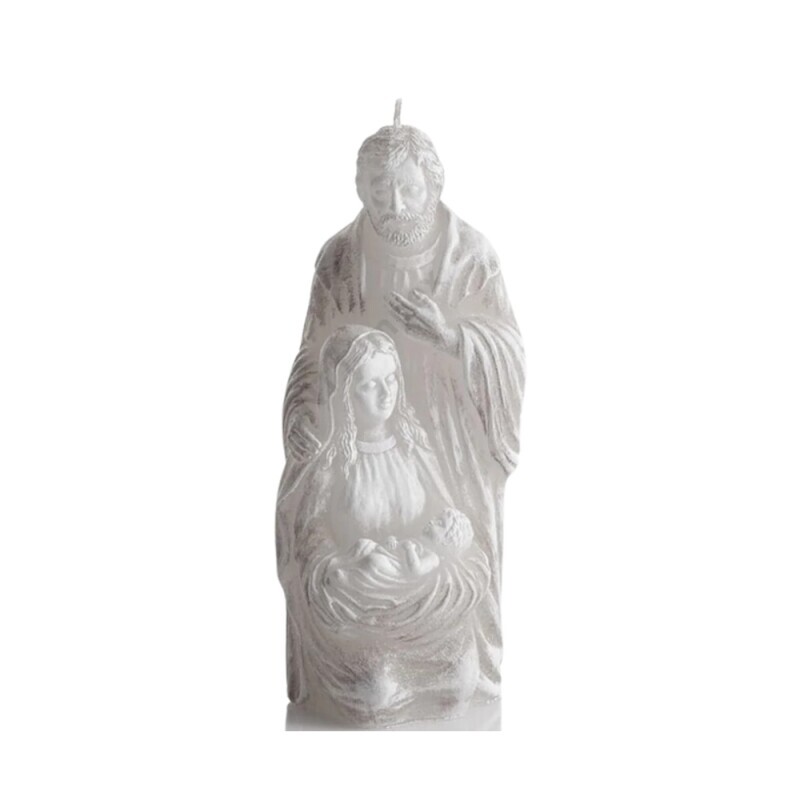 Bartek Svíčka Christmas Holly Family 155 White&Grey (6/krt)