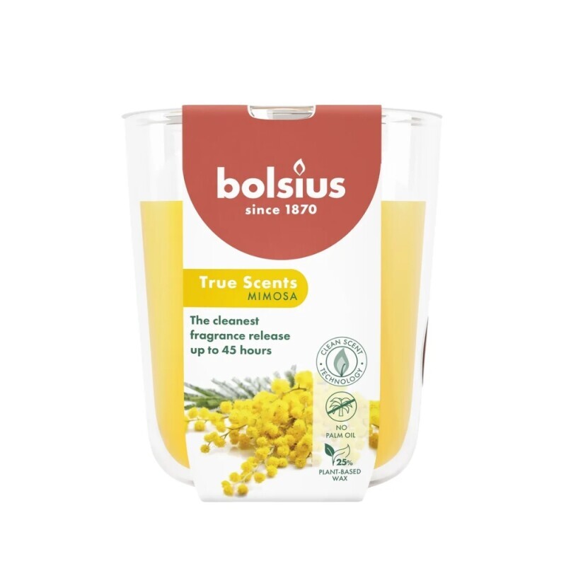 Bolsius Svíčka ve skle 97/85mm True Scents Mimosa (4/krt)