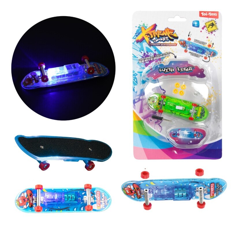 XTREME Prstový skateboard +světlo 3ass (12/bal 48/krt)