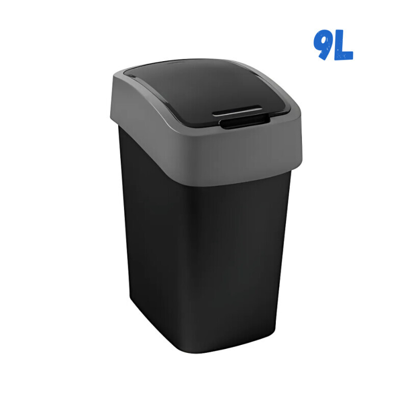 Curver Odpadkový koš 9L Střibrná/Černá (4/krt)