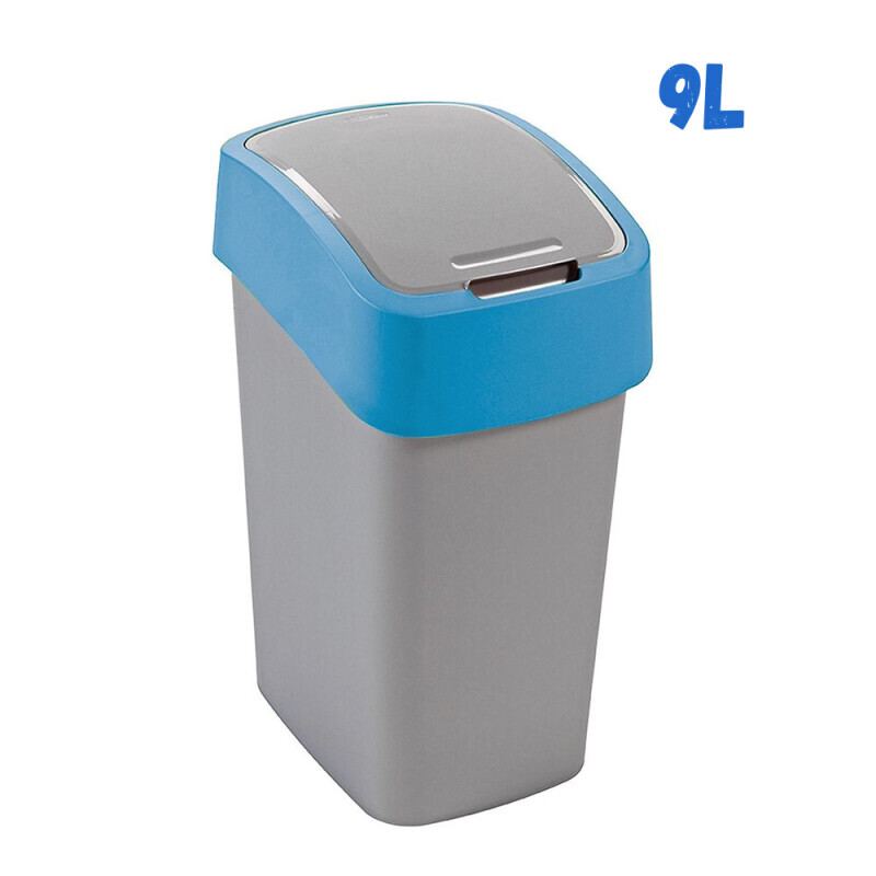 Curver Odpadkový koš 9L Střibrná/Modrá (4/krt)