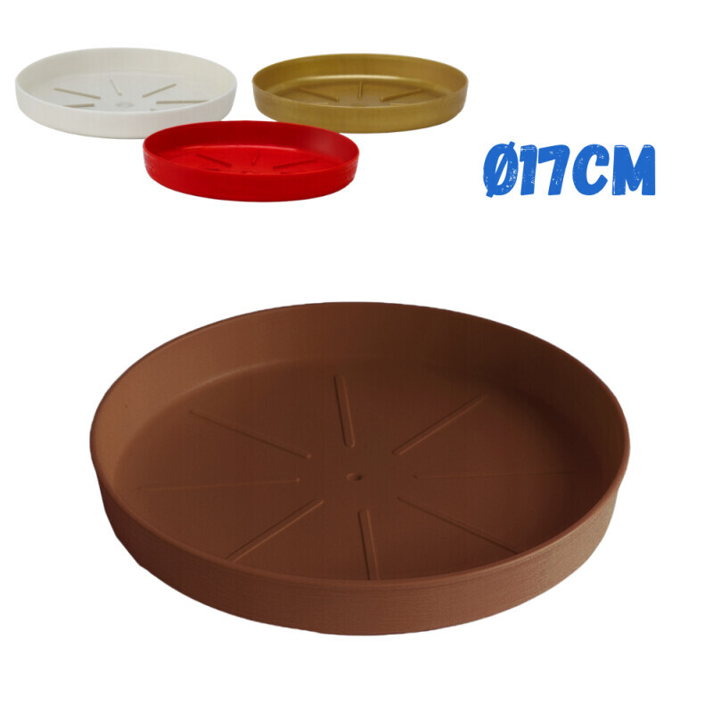 Miska pod květináč Loft Ø17brown 2(20/bal)
