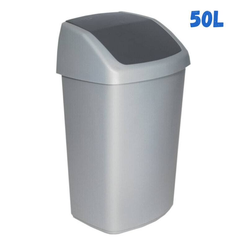 Curver Odpadkový koš 50L Střibrná/Šedá (6/krt)
