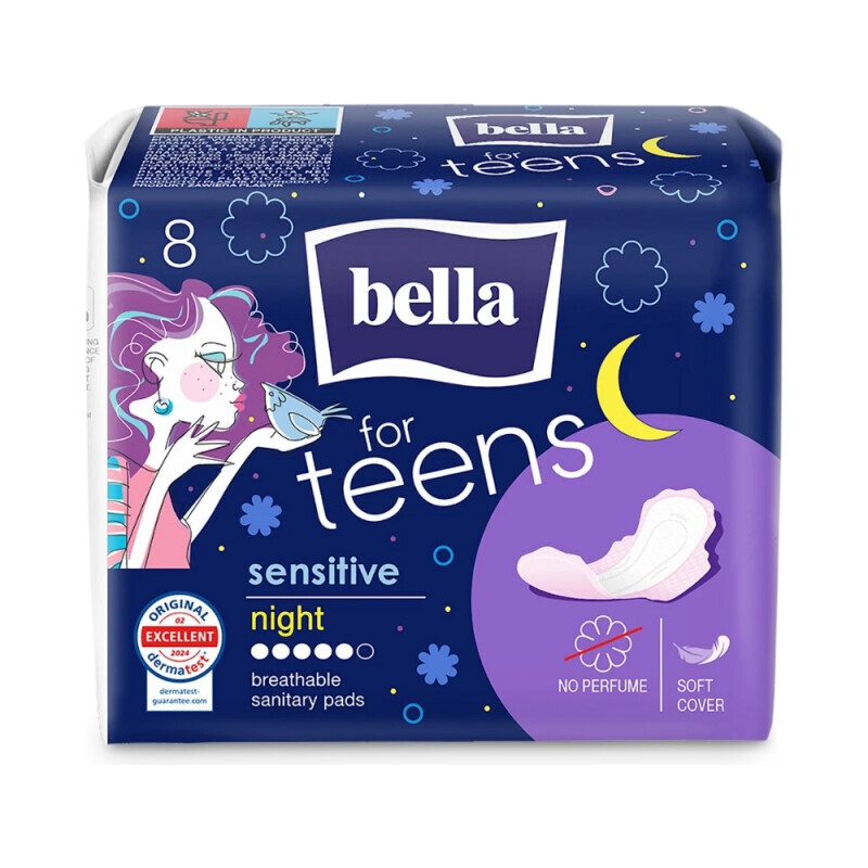 Bella Vložky for Teens Sensitive night 8ks (24/krt)