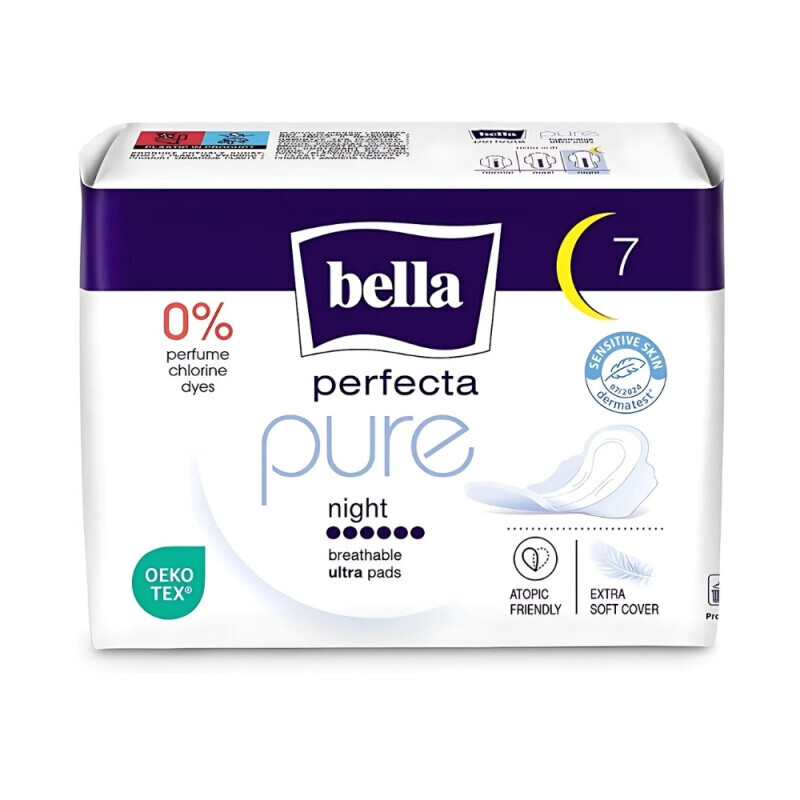 Bella Vložky Perfecta Pure Night ultratenké 7ks (24/krt)