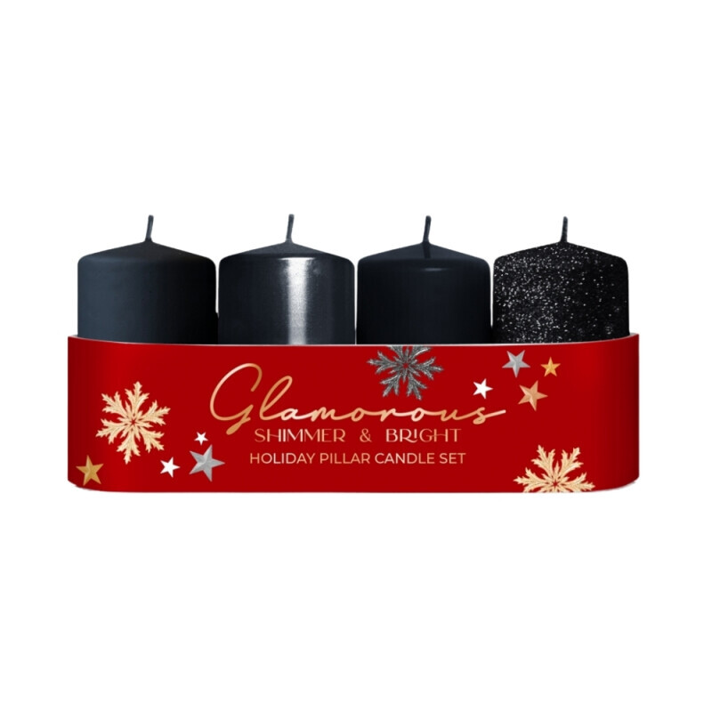 Bartek Svíčka adventní 40x70 Glamorous černá MIX (26/krt)