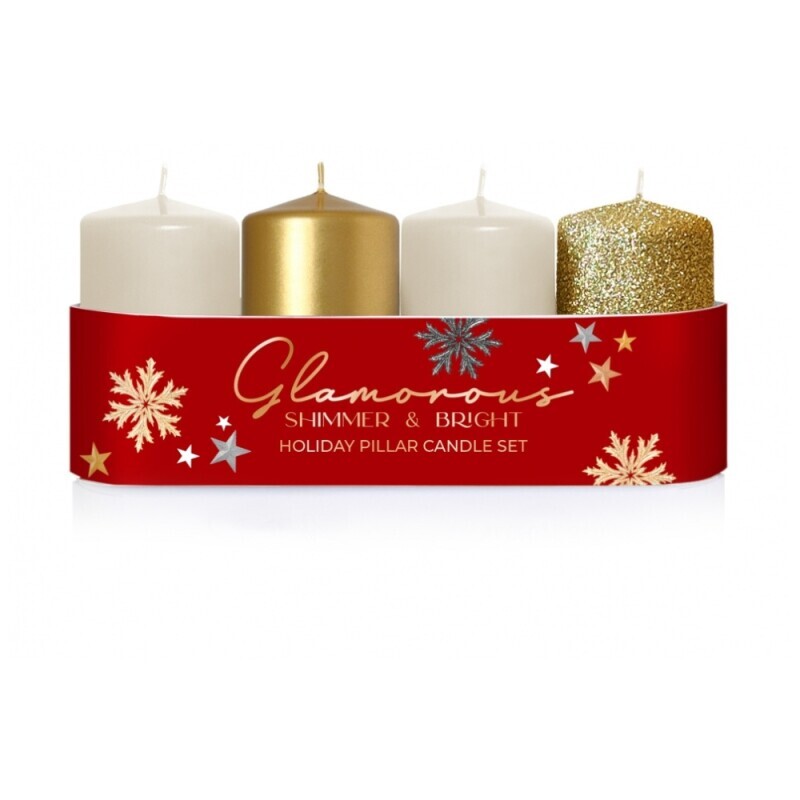 Bartek Svíčka adventní 40x70 Glamorous zlatý MIX (26/krt)