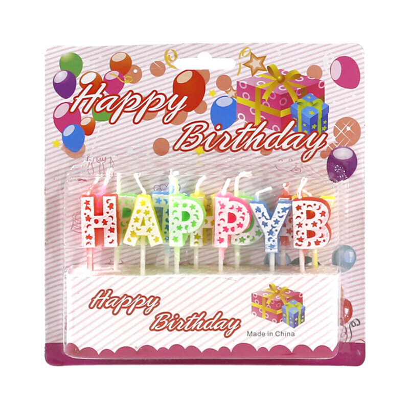Dortová svíčka ''Happy Birthday'' (12/bal 360/krt)