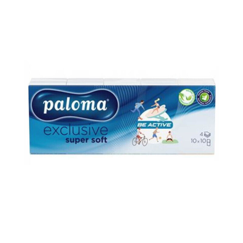 Paloma Papír.kapesníčky 10*10 4-vrstvý Exclusive (30/krt)