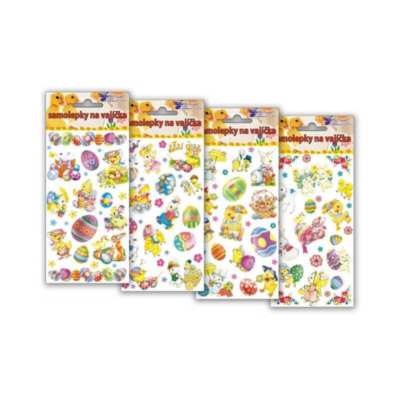 Velikonoční samolepky na vajíčka gelové 797 (240/krt)
