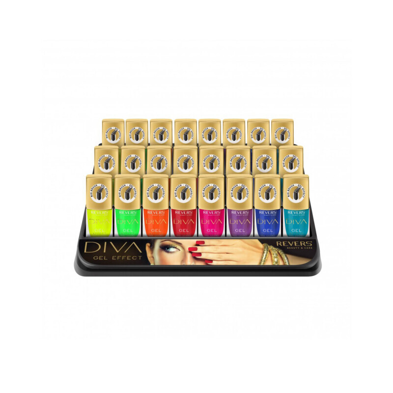 Revers Nail polish Diva Gel Effect 10ml set I (24/bal 288/krt)