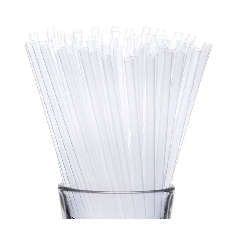 Slámky 0,8*25cm Jumbo 150ks Transparent (40/krt)