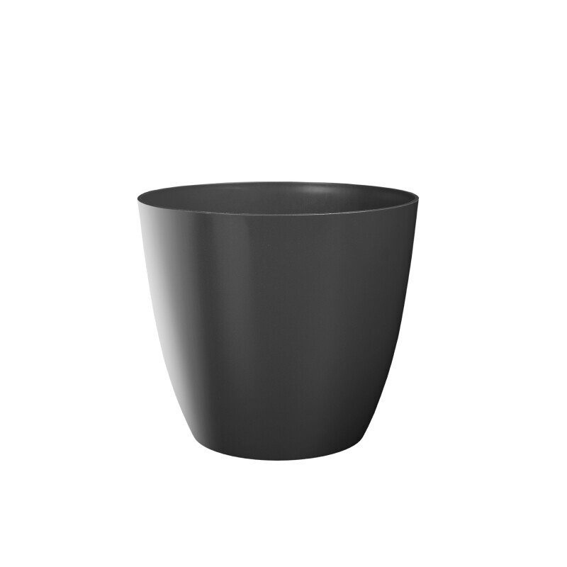 Květináč Ella mat Ø10cm lesklý antracit (12/krt)