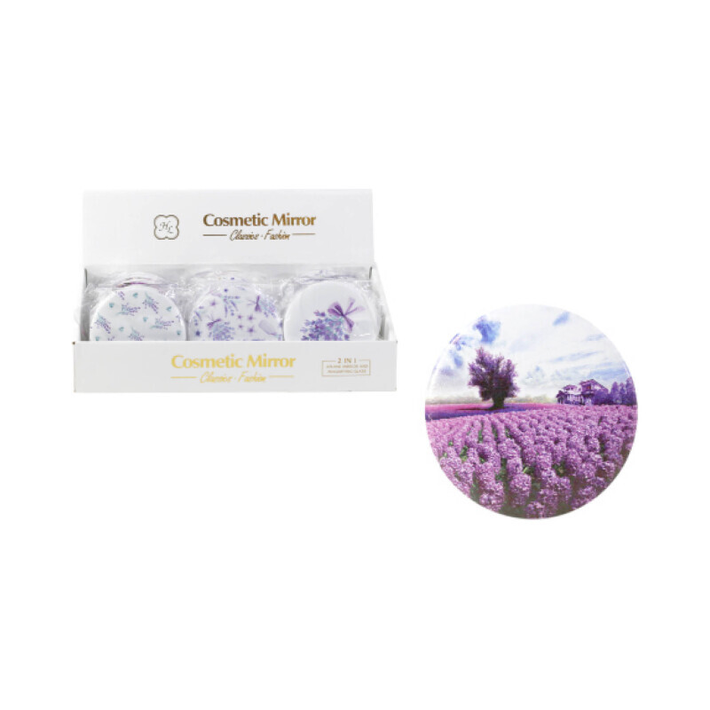 Zrcátko kapesní 7cm Lavender (24/bal 576/krt)