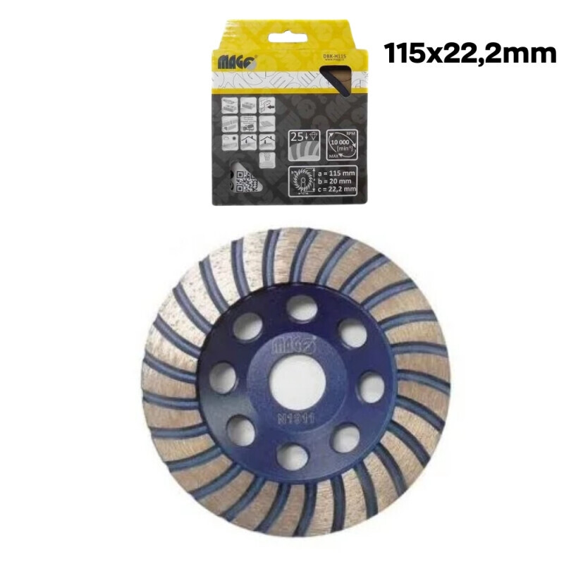 Diamantový kotouč brusný - HOBBY 115x22,2mm 