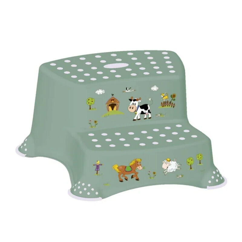 Dvojitý Taburet Deluxe nosnost 120kg zelená 40x37x21(5/krt)