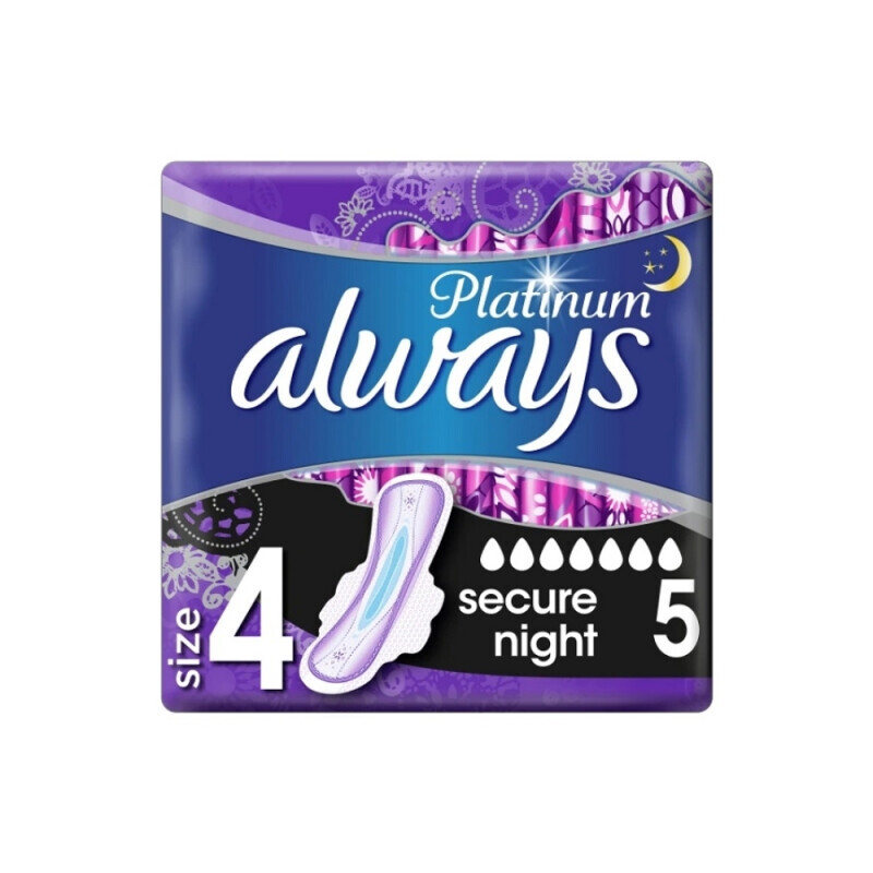 Always Vložky Ultra Platinum Secure Night 5ks (18/krt)
