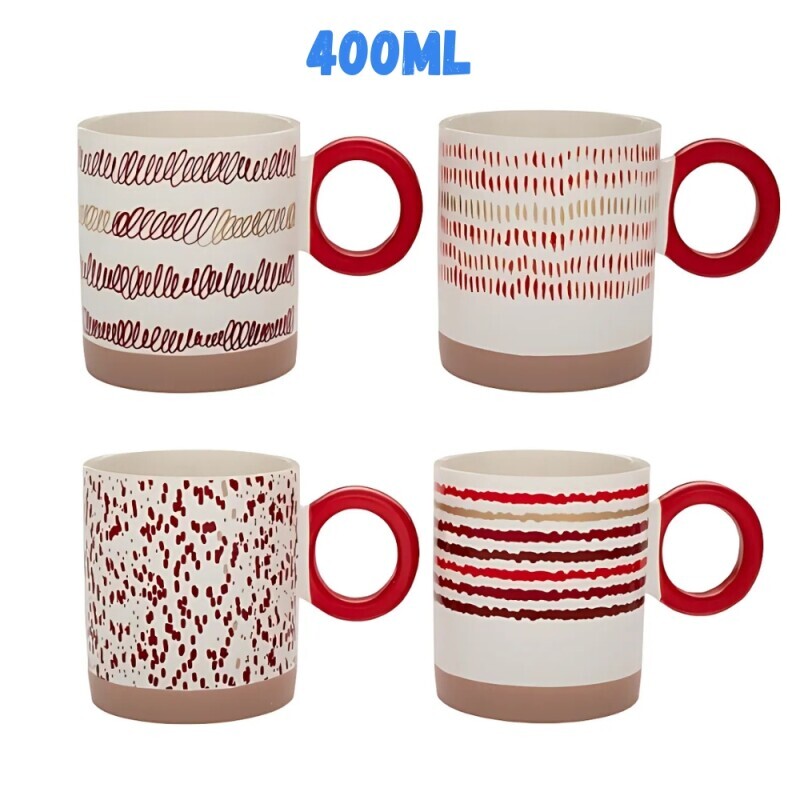 Hrnek keramika 400ml pruhy (12/bal 48/krt)