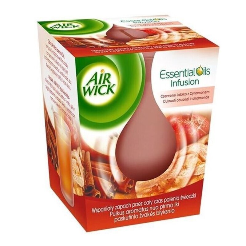 Airwick Svíčka 105g Essential Červené jablko a skořice(6/krt)