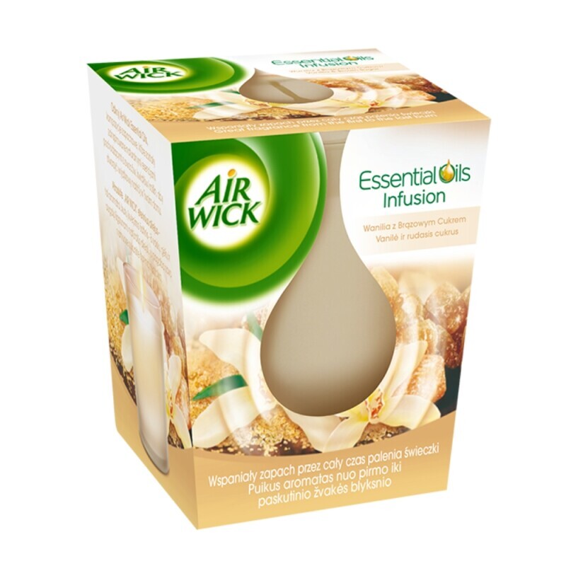 Airwick Svíčka 105g Essential Vanilka a karamel(6/krt)