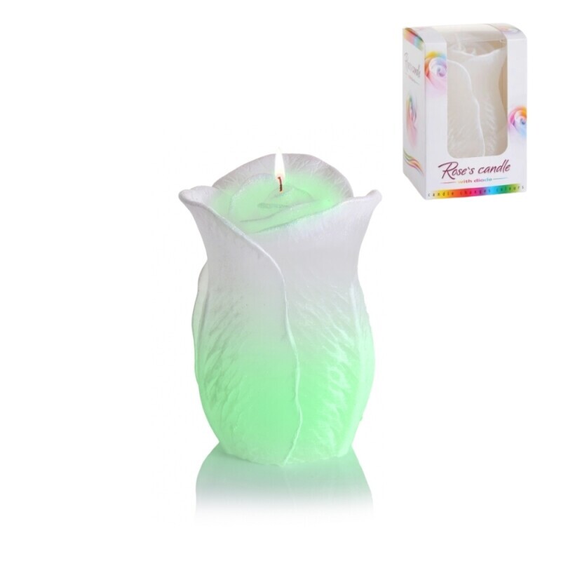 Bartek Svíčka Bukiet Rose 75*125 with diode White (12/krt)