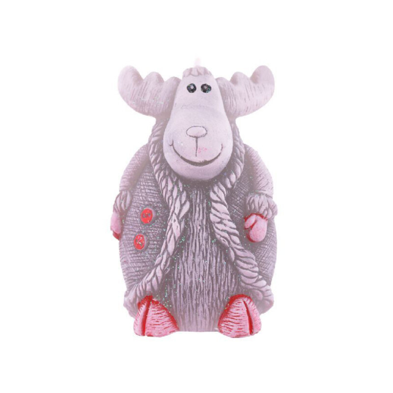 Bartek Svíčka Christmas Renifer 125 Grey (12/krt)  