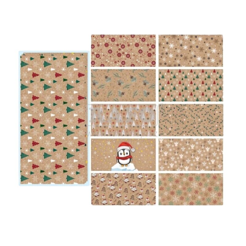 MFP Vánoční obálky DL [11*22cm] KRAFT(20/bal)