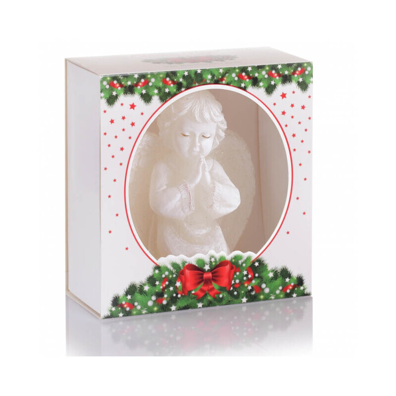 Bartek Svíčka Christmas Angel Rafael 140 box White (12/krt)