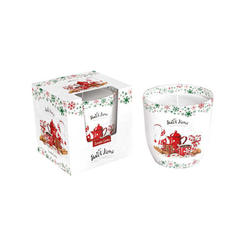 Santo Svíčka ve skle Lara 100g Christmas Home Sweet Home (12/krt)