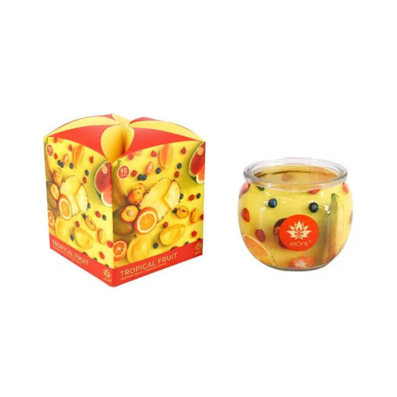 Arome Svíčka ve skle 90g Tropical Fruit (12/bal 48/krt)