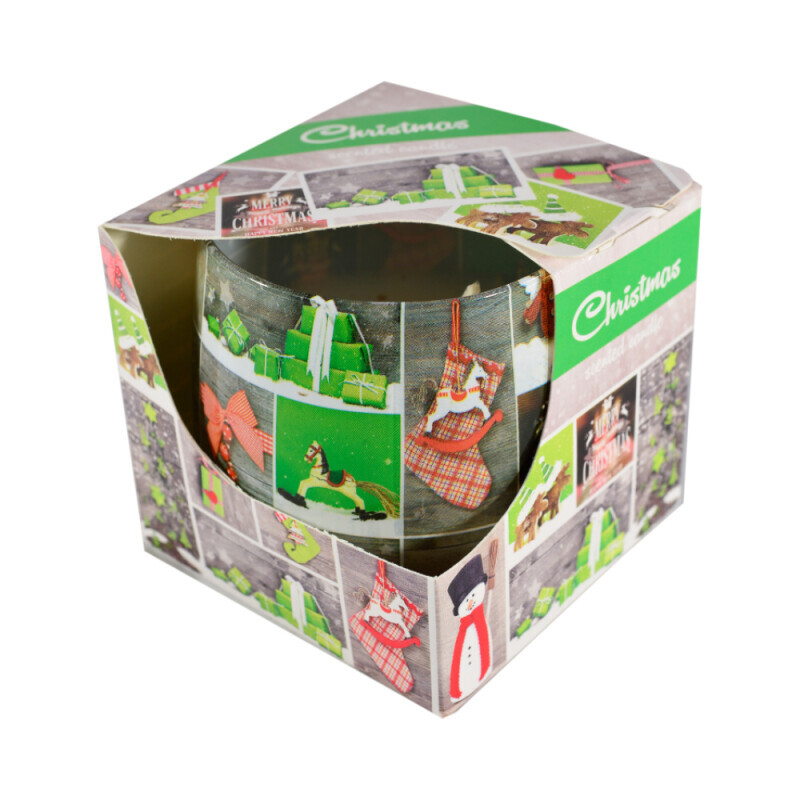 Admit Svíčka ve skle 100g Christmas Colage (12/bal)