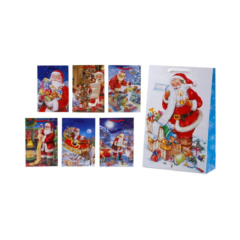 Pol-Mak Dárková taška T3 Vánoční (10/bal)