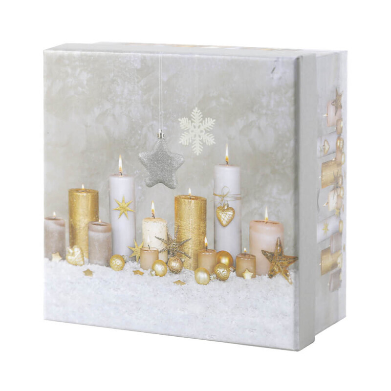 Vánoční dárková krabice 11*11*4,9cm 