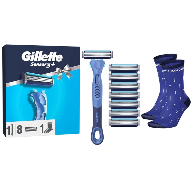 Gillette Dár.sada M Sensor3 [strojek + 8NH + ponožky] (9/krt)