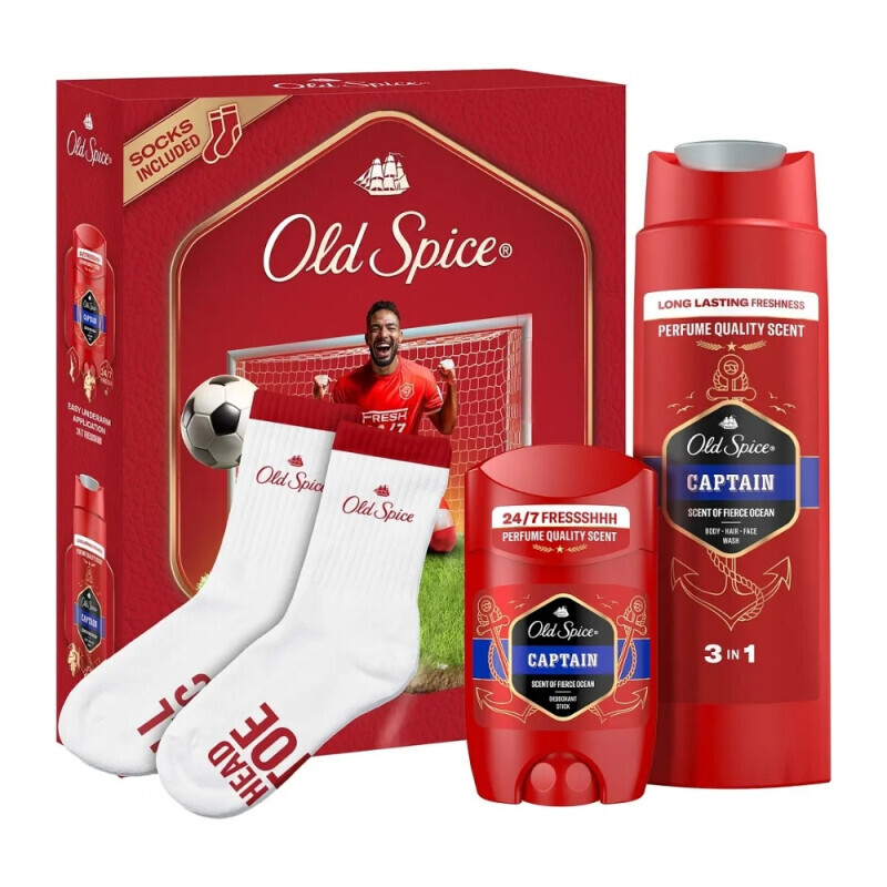 Old Spice Dár.sada M 250ml SG+150ml Spray+ponožky Captain (6/krt)