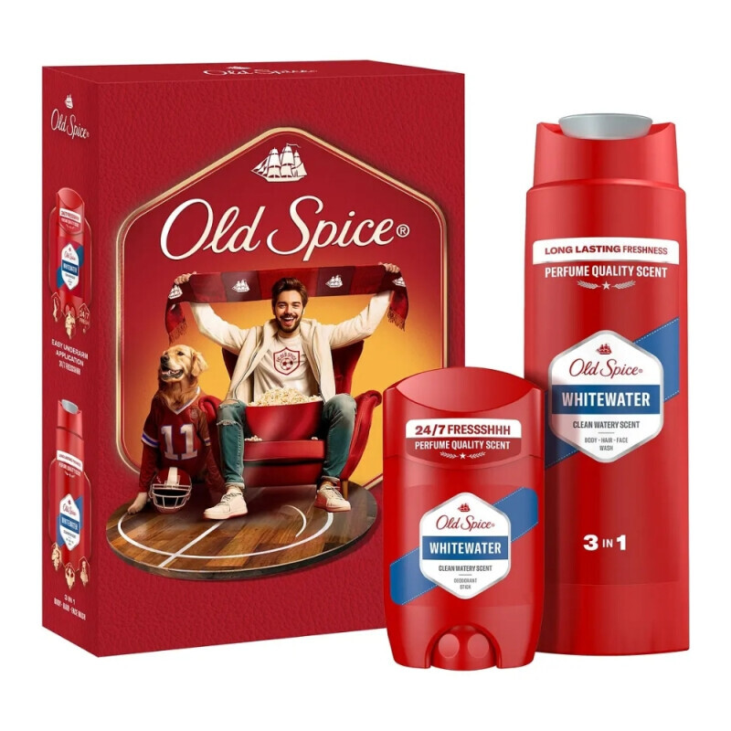 Old Spice Dár.sada M 250ml SG+50ml Stick Whitewater (6/krt)