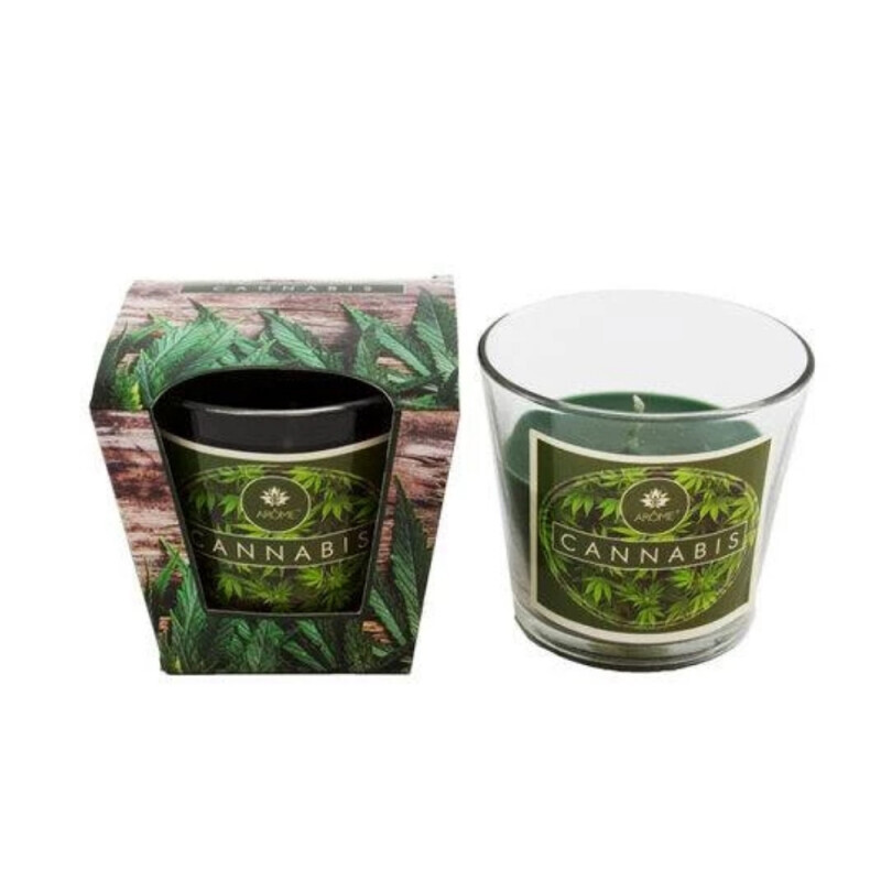 Arome Svíčka ve skle 120g Canabis (12/bal 48/krt)