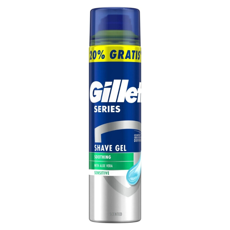Gillette 200ml Gel na holení Sensitive +40ml Extra (6/bal)