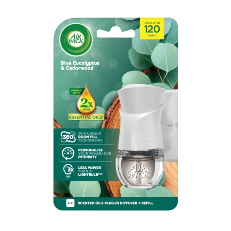 Airwick 19ml Electric komplet Eukalyptus a cedrové dřevo(6/krt)
