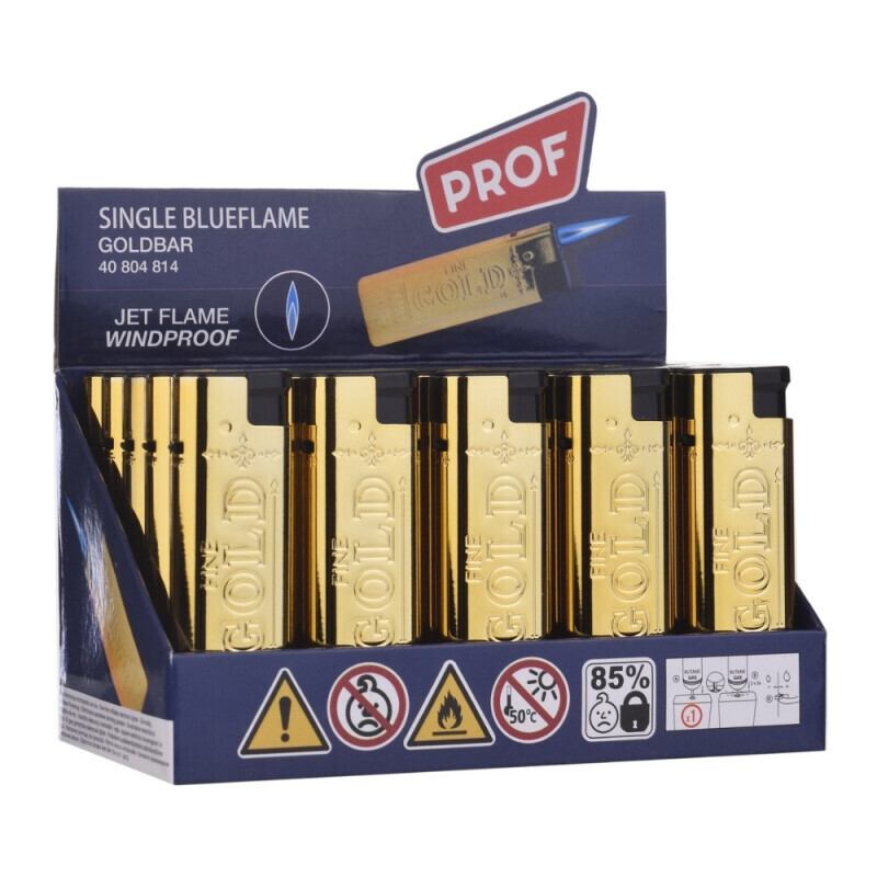 Prof Zapalovač Windproof Goldbar Metal (25/bal 500/krt)