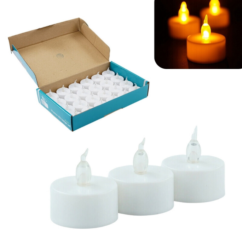 Svíčka na baterie čajová White 3,5*2cm (24/bal 960/krt)